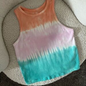 NWOT Tie Dye Gradient Scoop Neck Tank Top